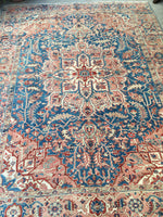 8'7 x 11'2 Persian Tabriz Rug (#1220) / Large vintage rug - Blue Parakeet Rugs