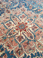 8'7 x 11'2 Persian Tabriz Rug (#1220) / Large vintage rug - Blue Parakeet Rugs