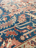 8'7 x 11'2 Persian Tabriz Rug (#1220) / Large vintage rug - Blue Parakeet Rugs