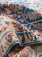 8'7 x 11'2 Persian Tabriz Rug (#1220) / Large vintage rug - Blue Parakeet Rugs