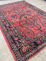 7'4 x 10' Antique Persian Lilihan rug #2408 / 7x10 vintage rug - Blue Parakeet Rugs