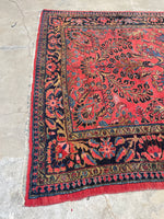7'4 x 10' Antique Persian Lilihan rug #2408 / 7x10 vintage rug - Blue Parakeet Rugs
