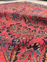 7'4 x 10' Antique Persian Lilihan rug #2408 / 7x10 vintage rug - Blue Parakeet Rugs