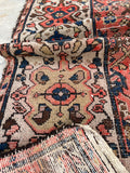 3'5 x 5'7 Antique tirbal wool rug #1928 / 3x6 Vintage rug - Blue Parakeet Rugs