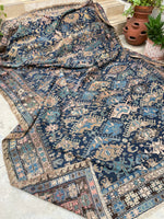 7'10 x 9'7 Antique Flat-weave Soumak rug #2072 - Blue Parakeet Rugs