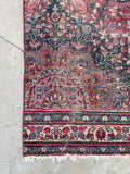 2'6 x 6'5 Antique Mashhad Runner #2411 / Skinny vintage runner - Blue Parakeet Rugs