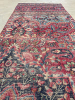 2'6 x 6'5 Antique Mashhad Runner #2411 / Skinny vintage runner - Blue Parakeet Rugs