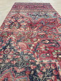 2'6 x 6'5 Antique Mashhad Runner #2411 / Skinny vintage runner - Blue Parakeet Rugs