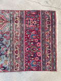 2'6 x 6'5 Antique Mashhad Runner #2411 / Skinny vintage runner - Blue Parakeet Rugs