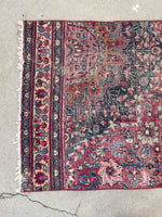 2'6 x 6'5 Antique Mashhad Runner #2411 / Skinny vintage runner - Blue Parakeet Rugs