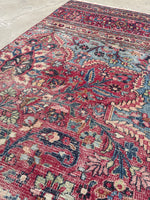 2'6 x 6'5 Antique Mashhad Runner #2411 / Skinny vintage runner - Blue Parakeet Rugs