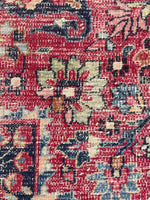 2'6 x 6'5 Antique Mashhad Runner #2411 / Skinny vintage runner - Blue Parakeet Rugs