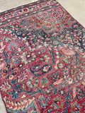 2'6 x 6'5 Antique Mashhad Runner #2411 / Skinny vintage runner - Blue Parakeet Rugs