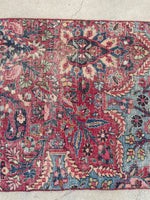 2'6 x 6'5 Antique Mashhad Runner #2411 / Skinny vintage runner - Blue Parakeet Rugs