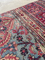 2'6 x 6'5 Antique Mashhad Runner #2411 / Skinny vintage runner - Blue Parakeet Rugs