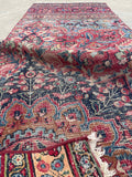 2'6 x 6'5 Antique Mashhad Runner #2411 / Skinny vintage runner - Blue Parakeet Rugs