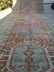 2'9 x 11' Vintage NW Persian Runner - Blue Parakeet Rugs