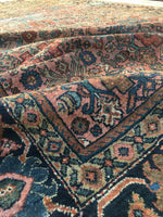 8'3 x 11'9 antique Persian coral Mahal rug - Blue Parakeet Rugs