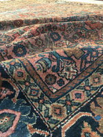 8'3 x 11'9 antique Persian coral Mahal rug - Blue Parakeet Rugs
