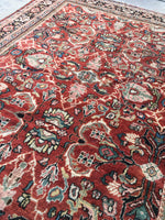 7'4 x 11'4 Antique Persian Mahal Rug (#716) - Blue Parakeet Rugs