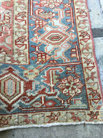 6' x 8'2 vintage Persian Heriz - Blue Parakeet Rugs