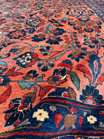 10’9 x 14’3 Antique Persian Coral Lilihan rug #2552 - Blue Parakeet Rugs