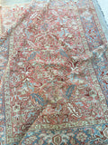 6' x 8'2 vintage Persian Heriz - Blue Parakeet Rugs