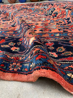 10’9 x 14’3 Antique Persian Coral Lilihan rug #2552 - Blue Parakeet Rugs