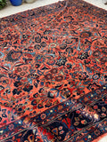 10’9 x 14’3 Antique Persian Coral Lilihan rug #2552 - Blue Parakeet Rugs