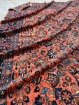 10’9 x 14’3 Antique Persian Coral Lilihan rug #2552 - Blue Parakeet Rugs