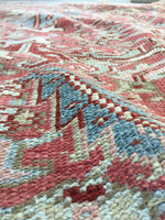 6' x 8'2 vintage Persian Heriz - Blue Parakeet Rugs