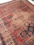 6'4 x 7'5 Antique Kazak rug - Blue Parakeet Rugs