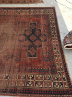 6'4 x 7'5 Antique Kazak rug - Blue Parakeet Rugs
