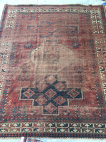 6'4 x 7'5 Antique Kazak rug - Blue Parakeet Rugs