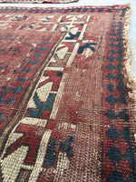 6'4 x 7'5 Antique Kazak rug - Blue Parakeet Rugs
