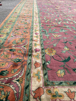 16’7 x 33’10 Palace size 19th Century Agra rug #JLA1 / 17x34 antique rug - Blue Parakeet Rugs