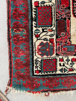 3'1 x 8' Antique camel runner #2076 / 3x8 Vintage Runner - Blue Parakeet Rugs