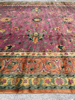 16’7 x 33’10 Palace size 19th Century Agra rug #JLA1 / 17x34 antique rug - Blue Parakeet Rugs