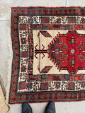 3'1 x 8' Antique camel runner #2076 / 3x8 Vintage Runner - Blue Parakeet Rugs