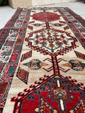3'1 x 8' Antique camel runner #2076 / 3x8 Vintage Runner - Blue Parakeet Rugs