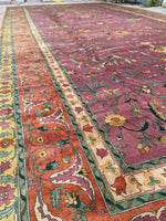 16’7 x 33’10 Palace size 19th Century Agra rug #JLA1 / 17x34 antique rug - Blue Parakeet Rugs