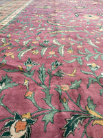 16’7 x 33’10 Palace size 19th Century Agra rug #JLA1 / 17x34 antique rug - Blue Parakeet Rugs