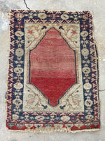 1'8 x 2'5 Antique Persian Scatter Rug #2616 - Blue Parakeet Rugs
