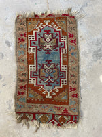 1'7 x 2'10 Antique Anatolian Turkish rug #2615 - Blue Parakeet Rugs