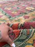 16’7 x 33’10 Palace size 19th Century Agra rug #JLA1 / 17x34 antique rug - Blue Parakeet Rugs