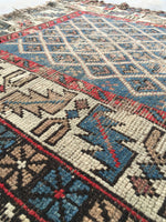 3'6 x 5'2 Antique Caucasian Rug - Blue Parakeet Rugs