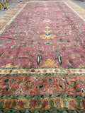 16’7 x 33’10 Palace size 19th Century Agra rug #JLA1 / 17x34 antique rug - Blue Parakeet Rugs