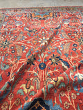 8'4 x 11'6 antique Persian Mahal Rug - Blue Parakeet Rugs