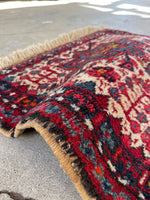 2' x 2'10 Vintage Persian Gharajeh #2618 / 2x3 Vintage Persian rug - Blue Parakeet Rugs