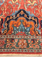 8'4 x 11'6 antique Persian Mahal Rug - Blue Parakeet Rugs